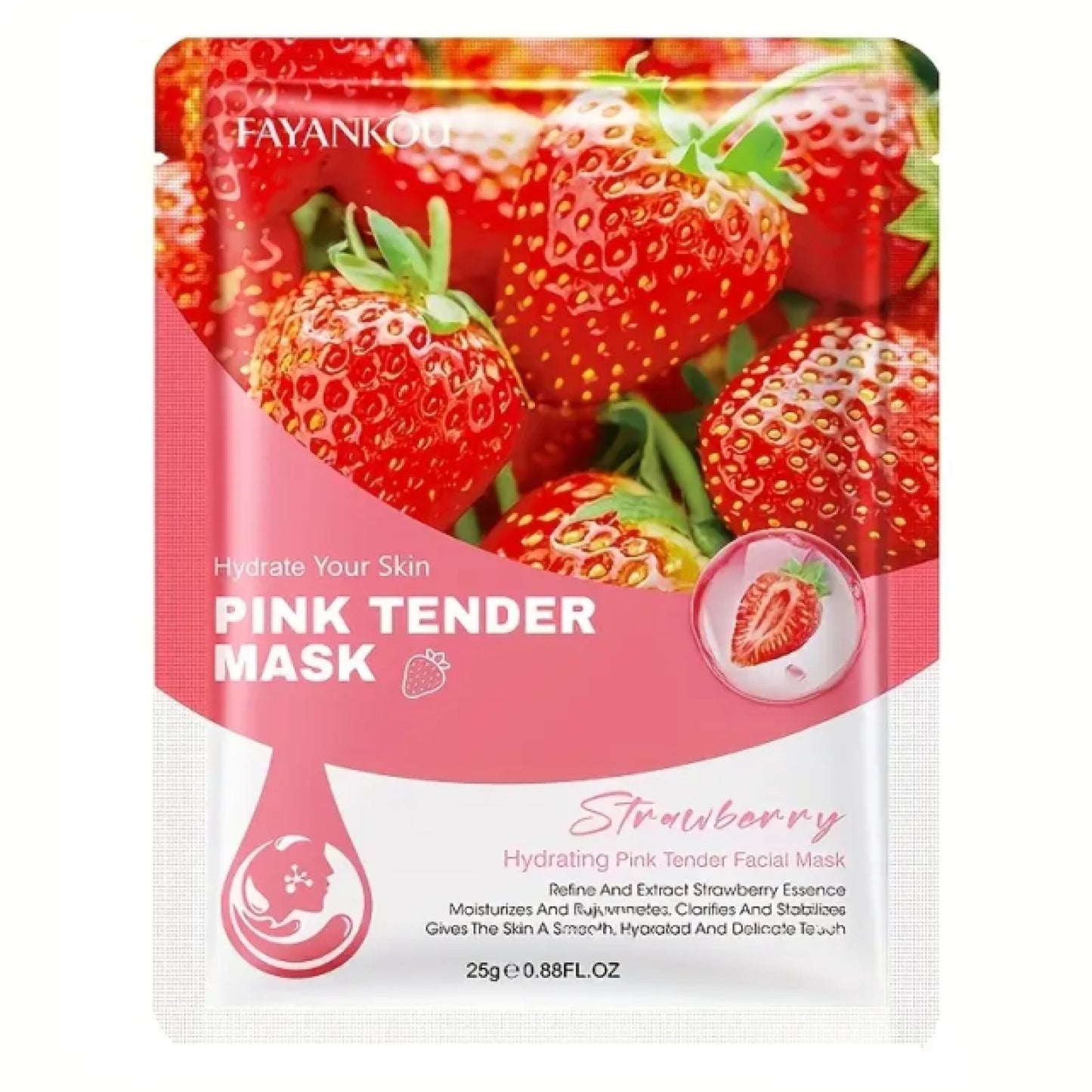 Masque visage à la fraise