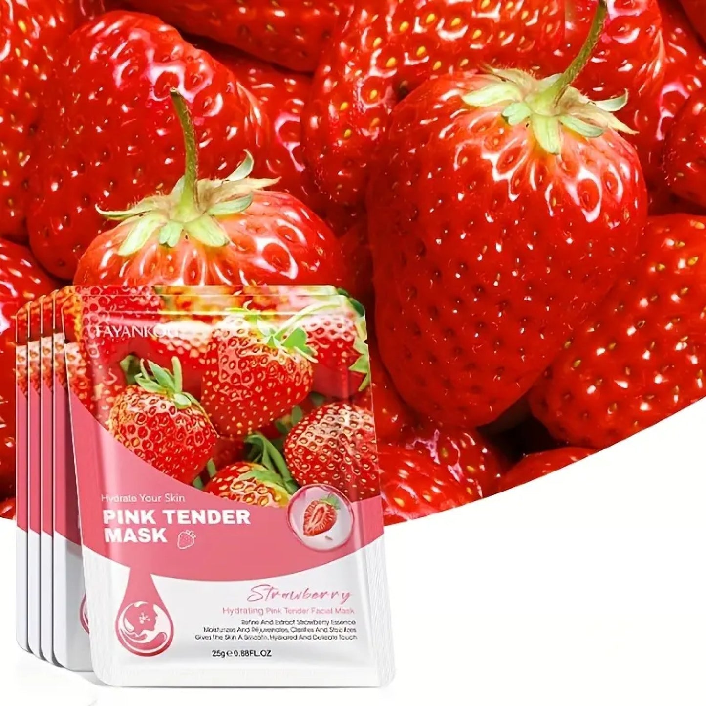 Masque visage à la fraise