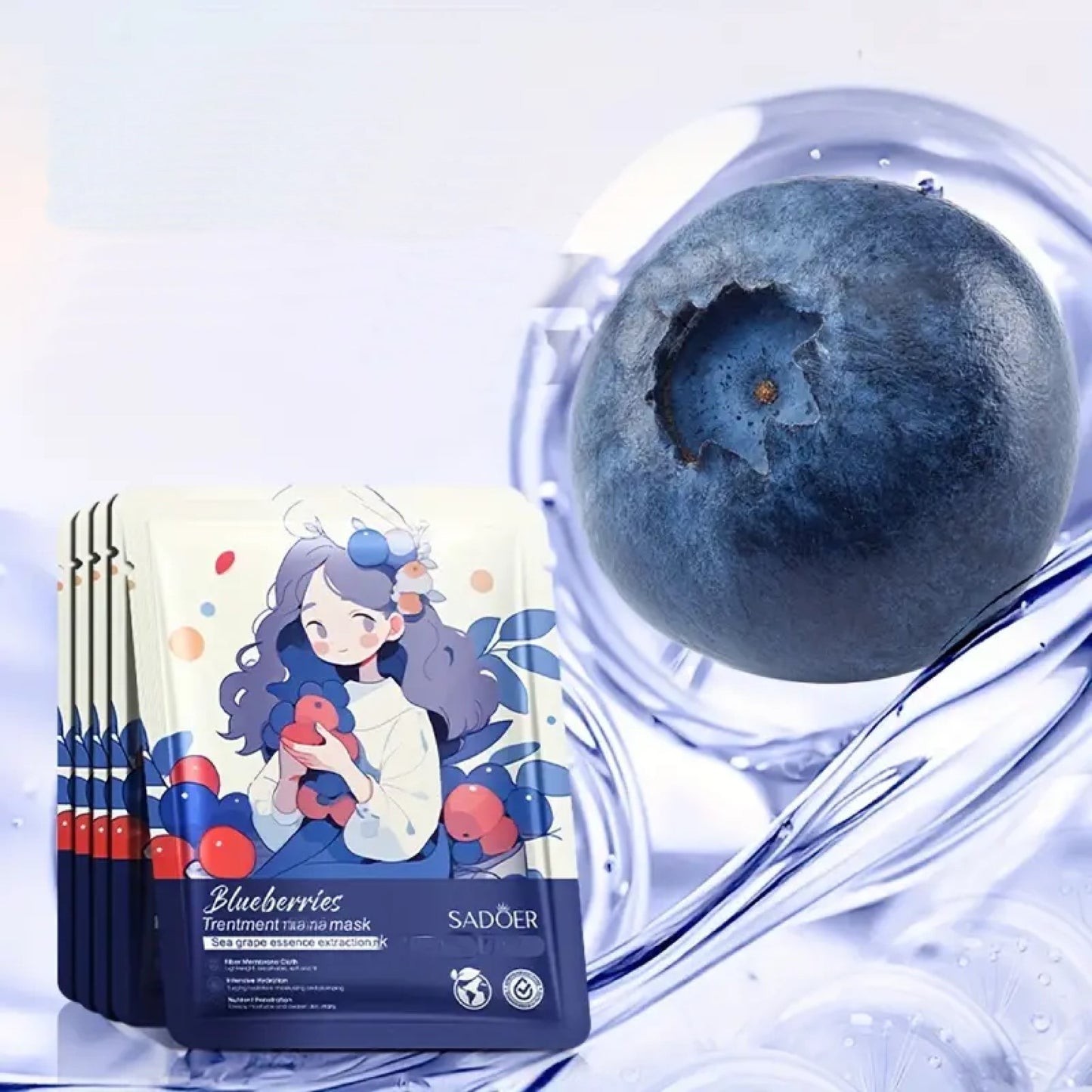 Masque pour le visage en tissu beauté naturelle