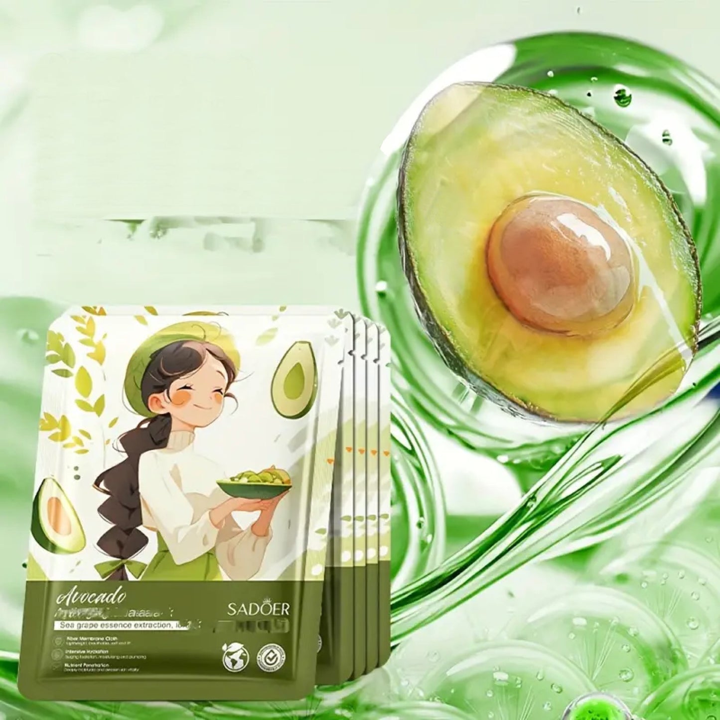 Masque pour le visage en tissu beauté naturelle
