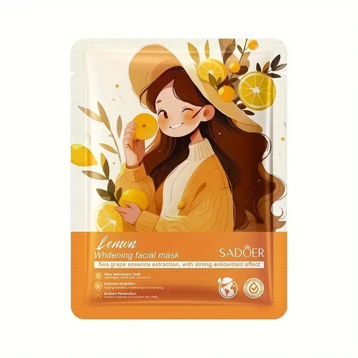 Masque pour le visage en tissu beauté naturelle