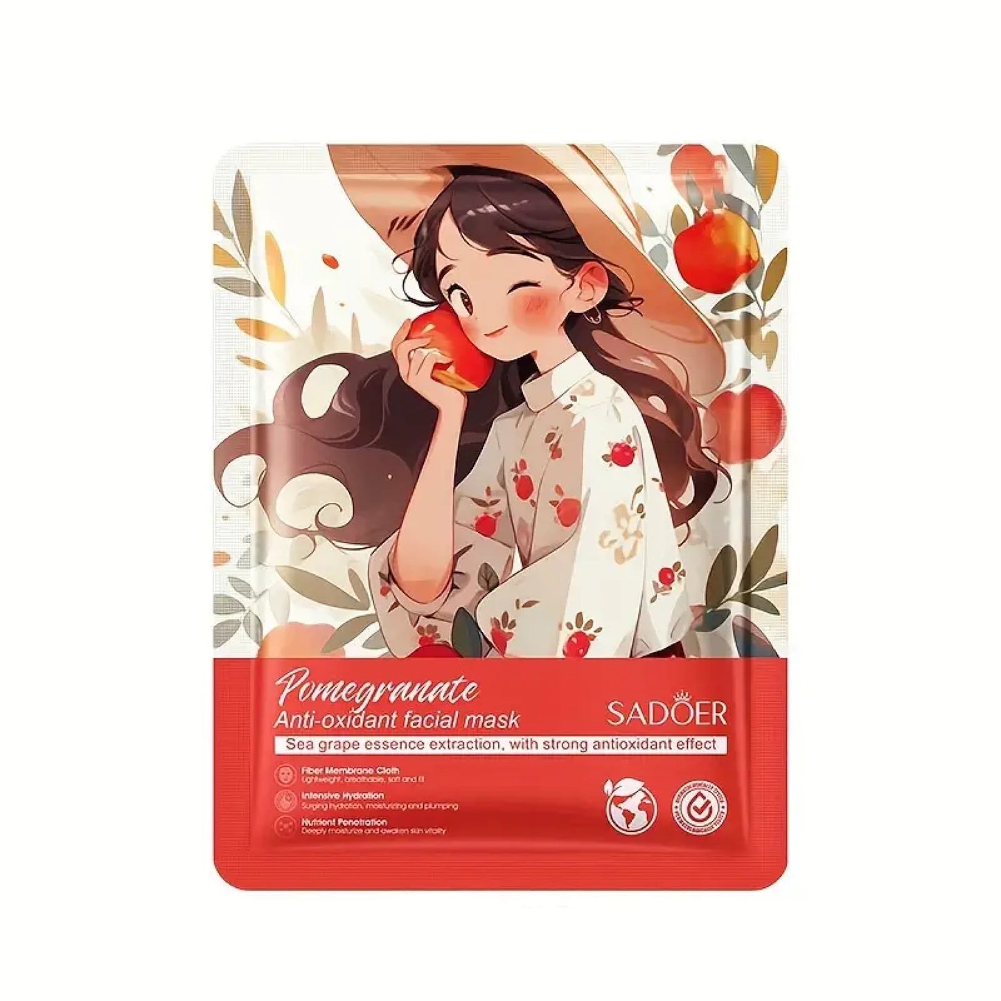 Masque pour le visage en tissu beauté naturelle
