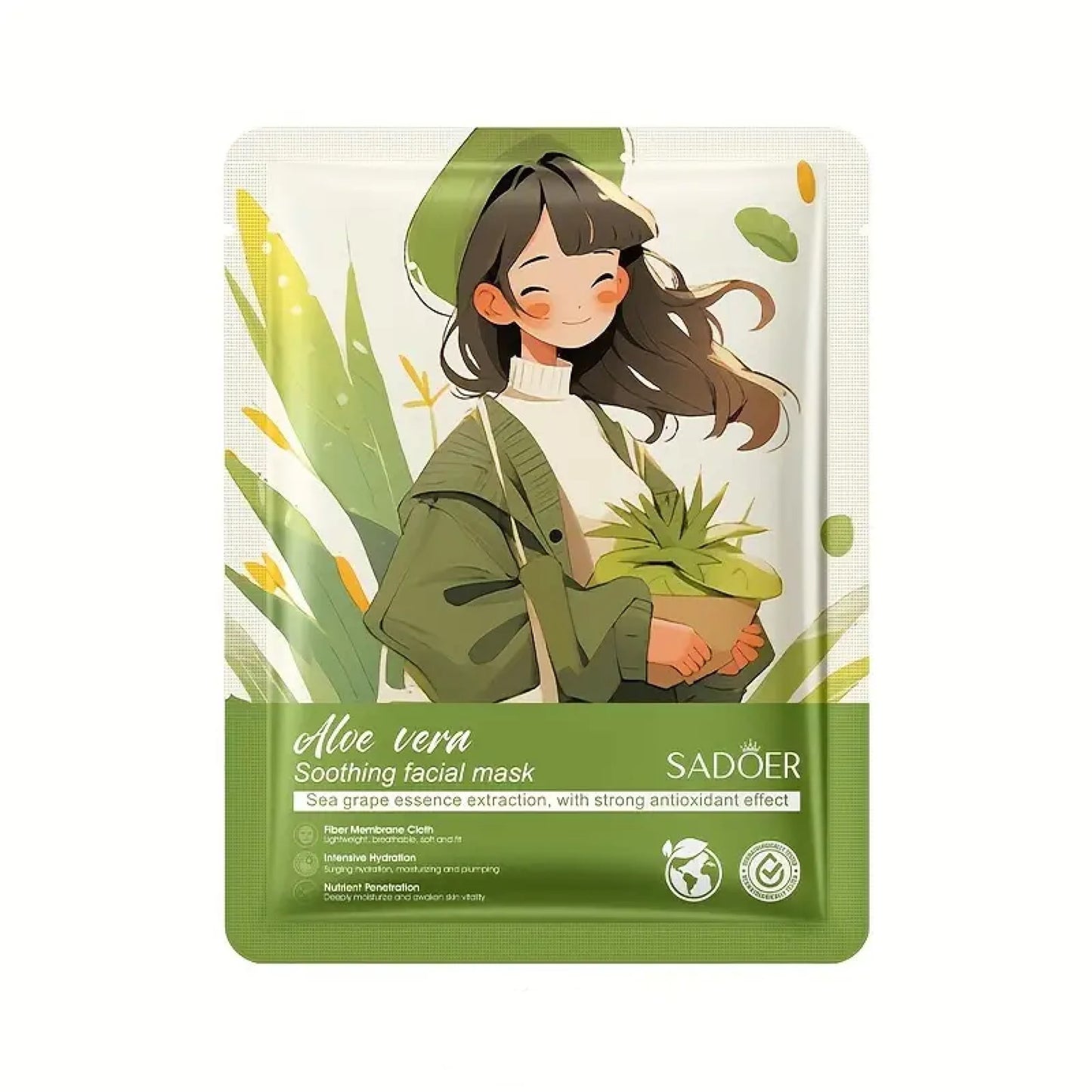 Masque pour le visage en tissu beauté naturelle