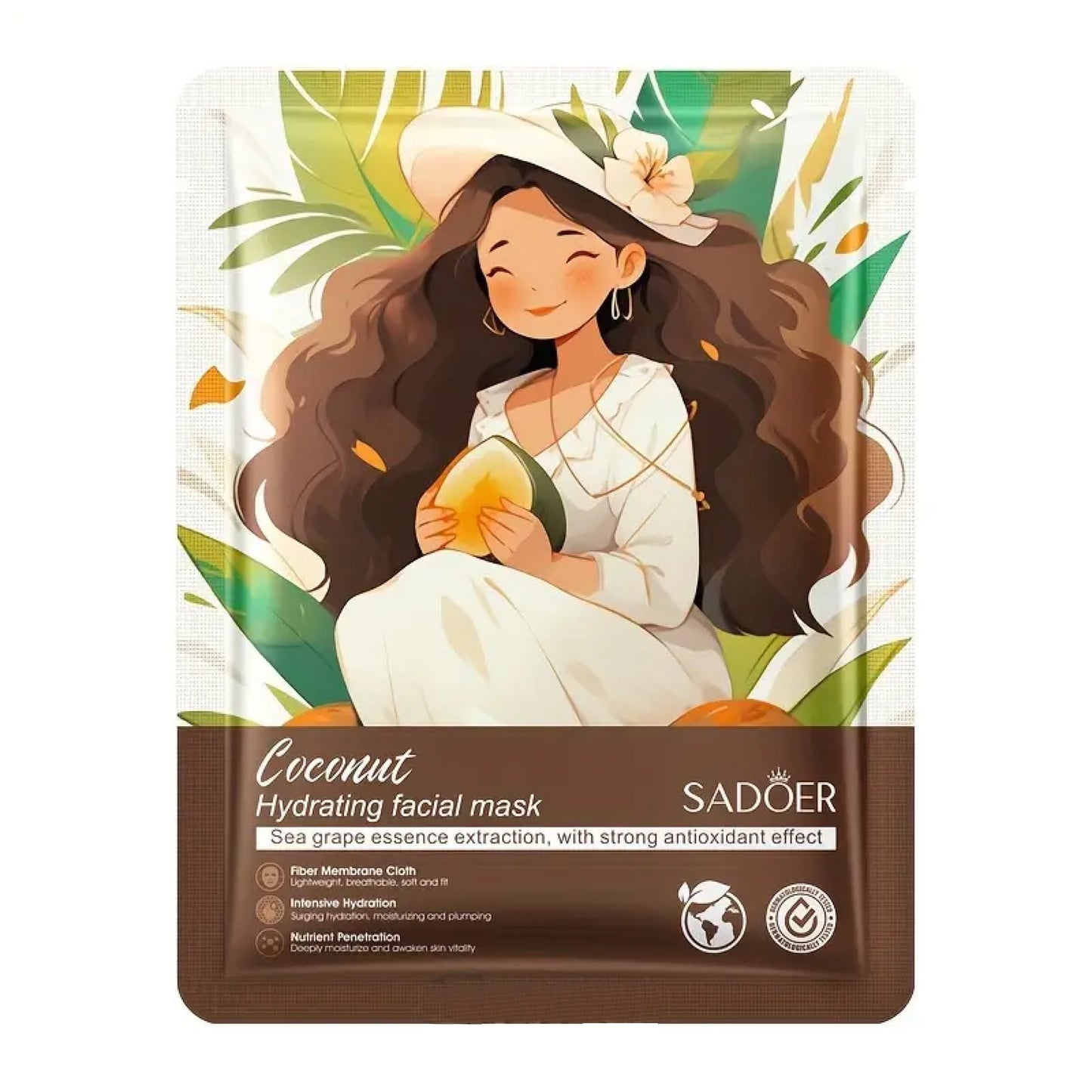 Masque pour le visage en tissu beauté naturelle