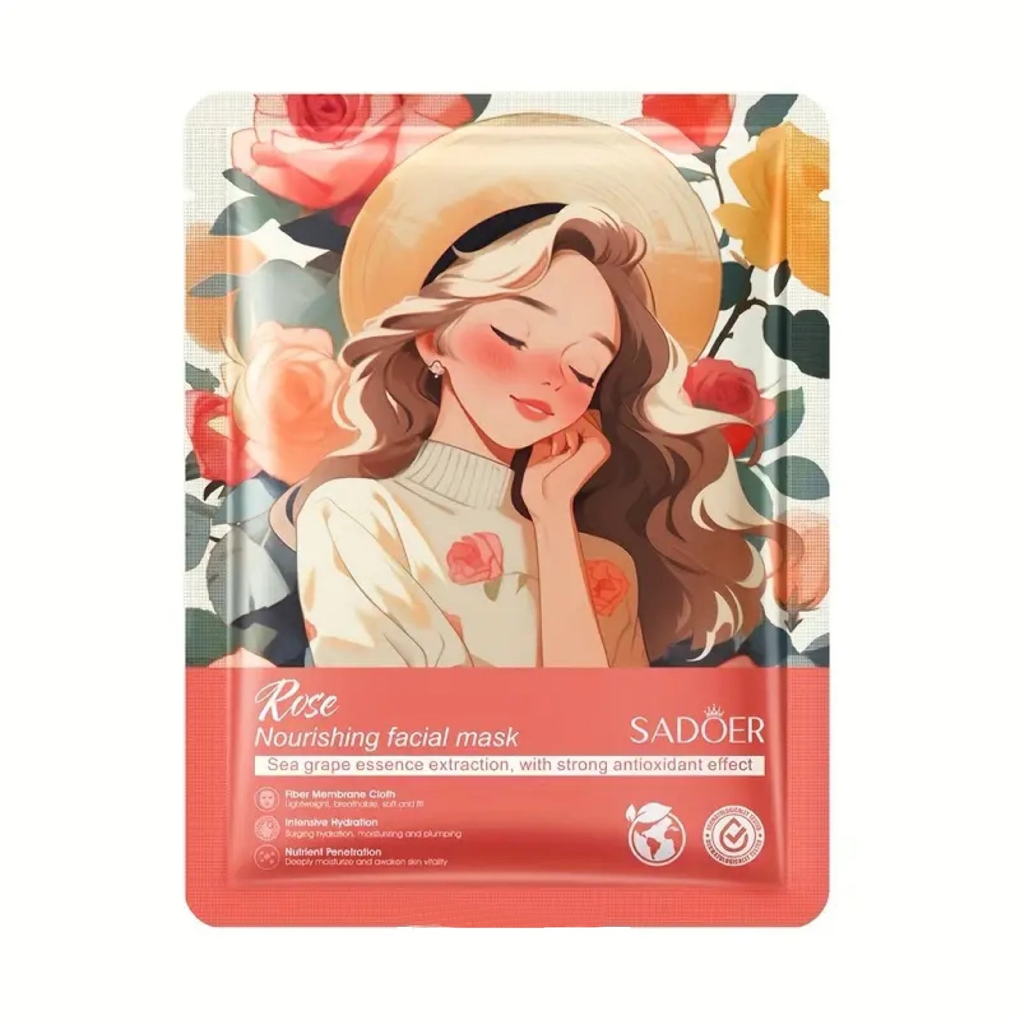 Masque pour le visage en tissu beauté naturelle