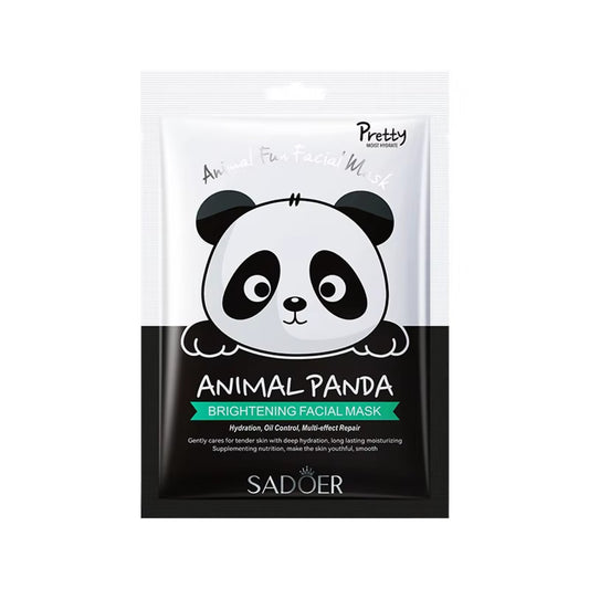 Masque panda pour le visage en tissu