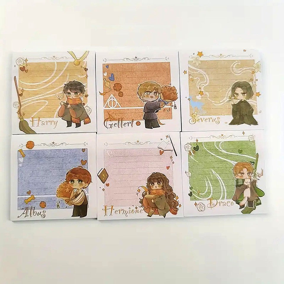 des mémos adhésifs reprenant vos personnages préférés de la saga Harry Potter en version chibi adorable !
