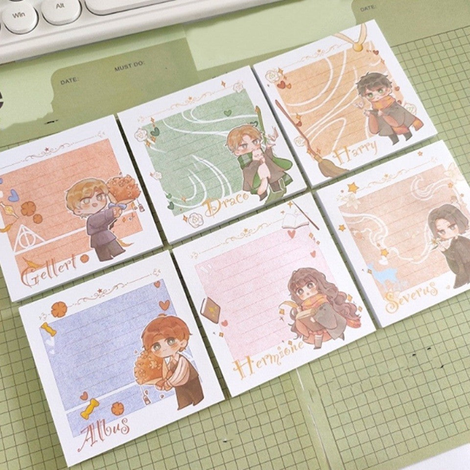 des mémos adhésifs reprenant vos personnages préférés de la saga Harry Potter en version chibi adorable !