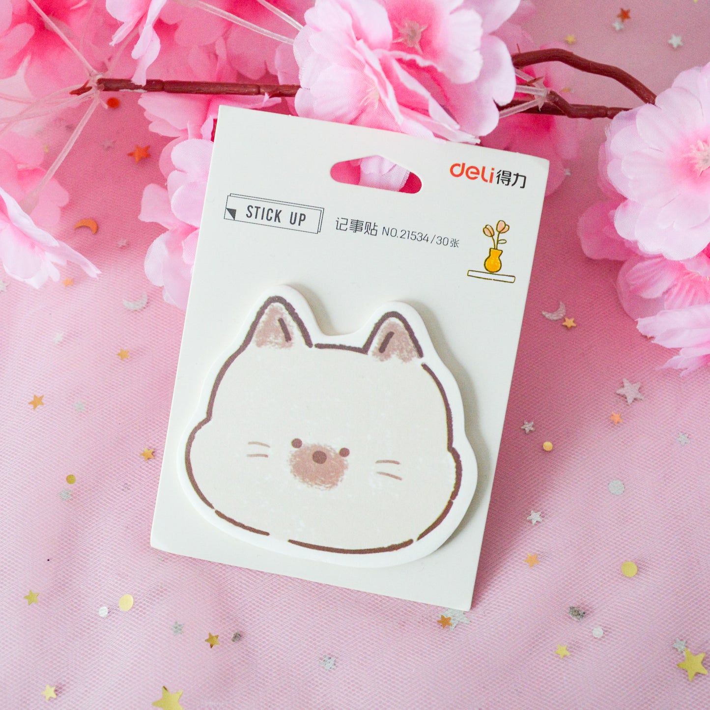 Mémo chat beige