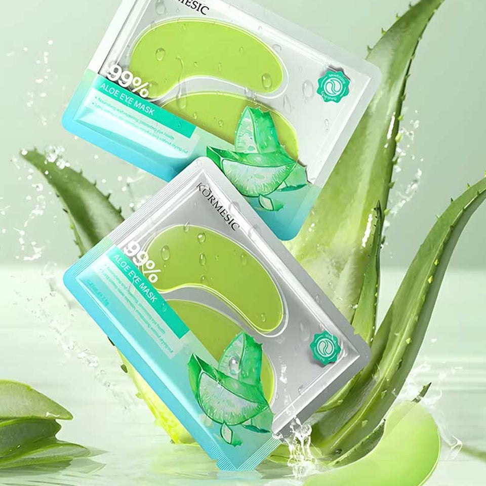 une paire de patch en gel à l'aloé vera à appliquer sous les yeux pour diminuer les cernes et la fatigue occulaire. Les propriétés apaisantes et nourrissantes de l'aloe vera laisse votre peau lisse et hydratée.