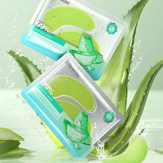 une paire de patch en gel à l'aloé vera à appliquer sous les yeux pour diminuer les cernes et la fatigue occulaire. Les propriétés apaisantes et nourrissantes de l'aloe vera laisse votre peau lisse et hydratée.