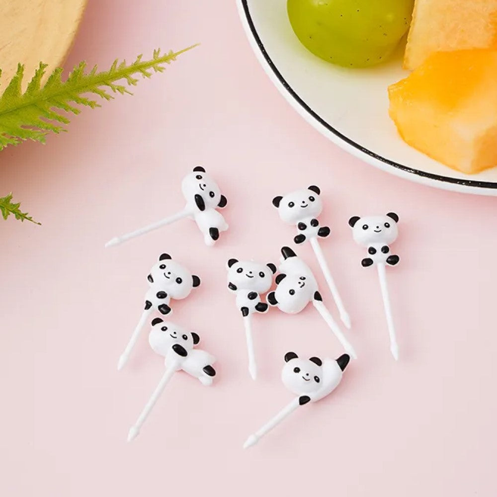 un lot pics pour l'apéritif ou pour décorer votre bento, repas en forme de pandas hyper mignons.