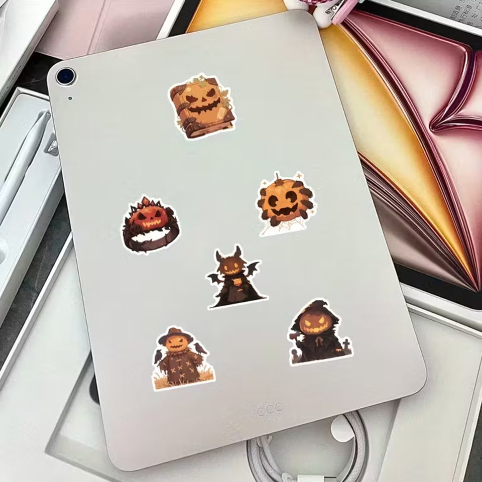 des stickers citrouilles d'halloween parfaits pour créer une ambiance spooky, effrayante mais mignonne.