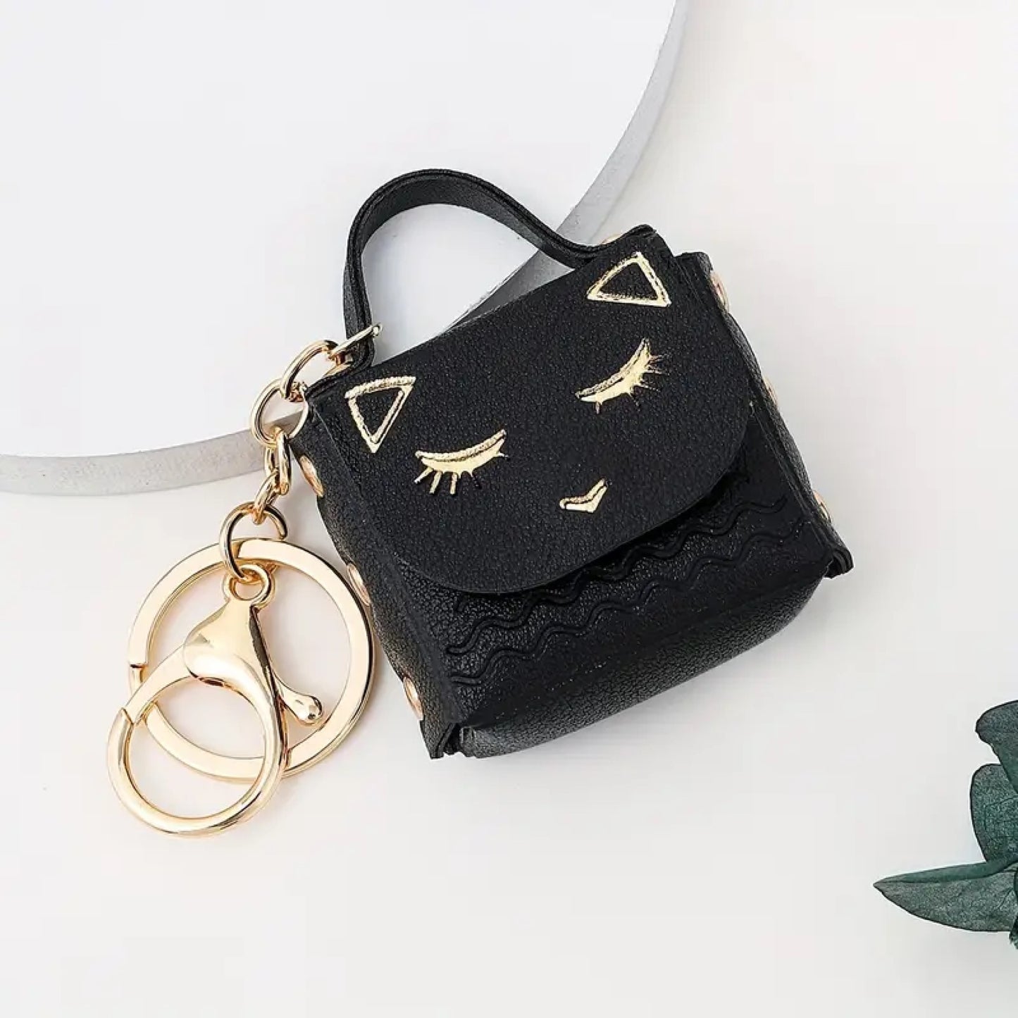 Porte-clés sac chat