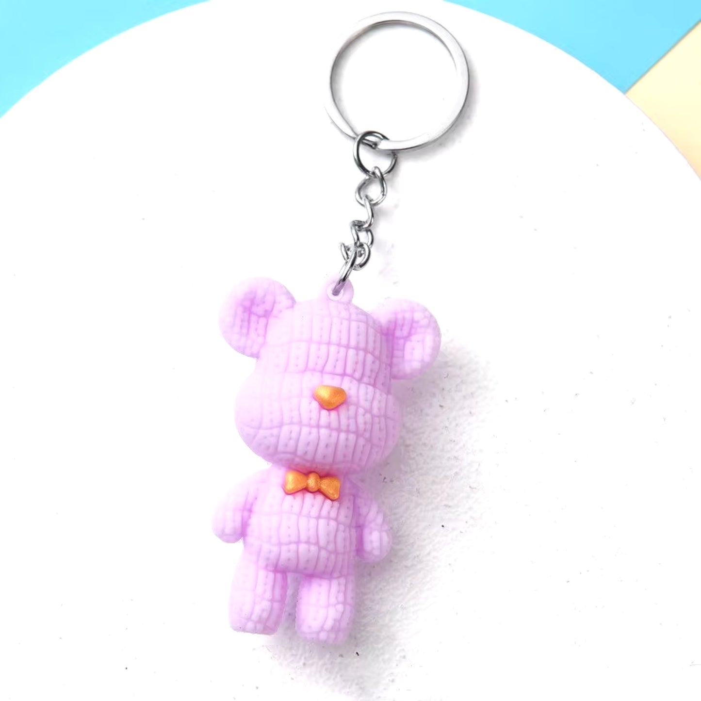 Porte-clés ourson coloré