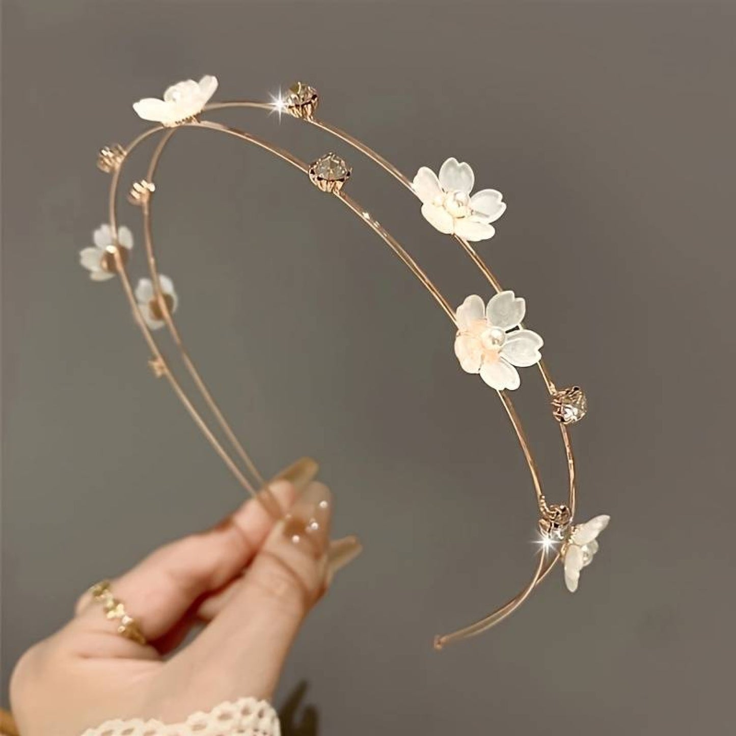 Serre-tête sakura strass