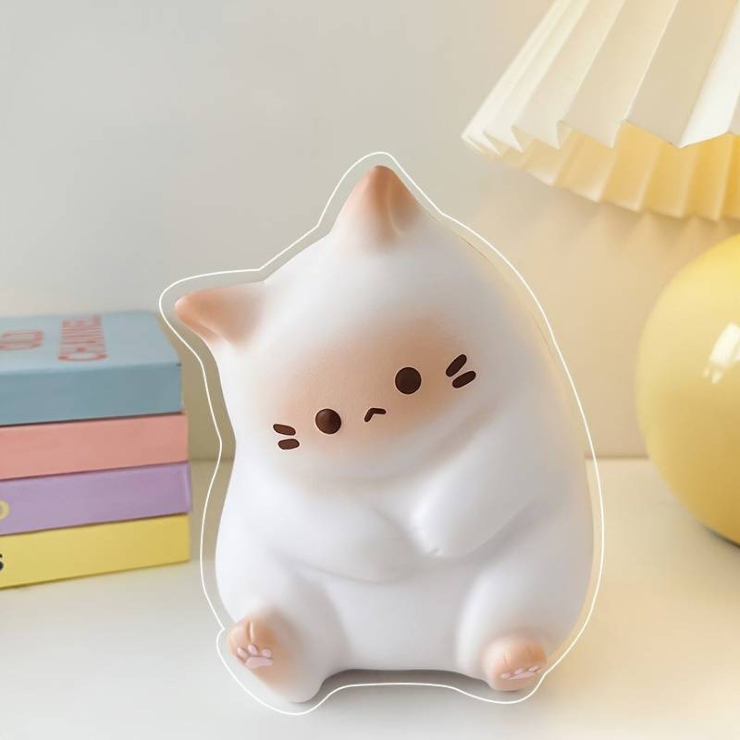 Squishy anti-stress kawaii en forme de chat dodu roux