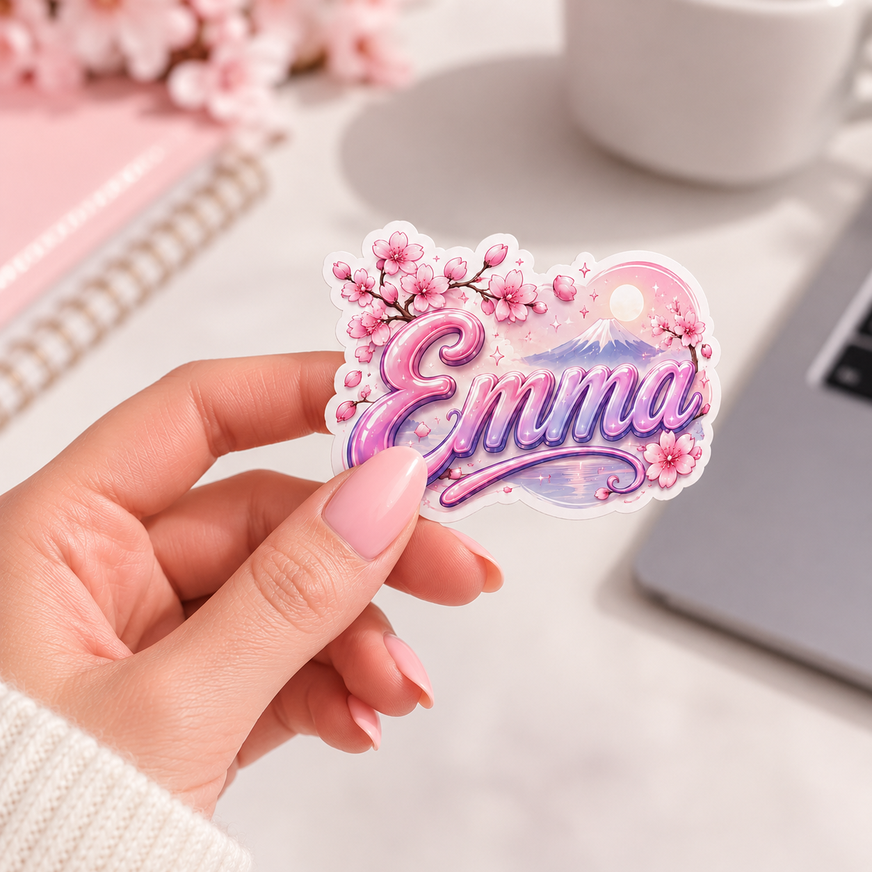 Sticker prénom personnalisable Sakura Dreams ☁️✨