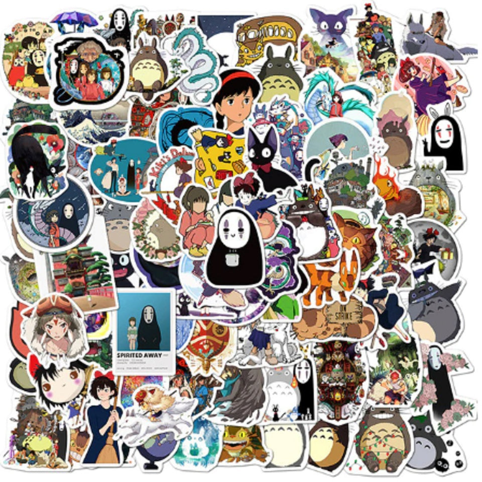 un lot de stickers aléatoires sur le thème des différents films Ghibli. Idéal pour le scrapbooking, pour la personnalisation.