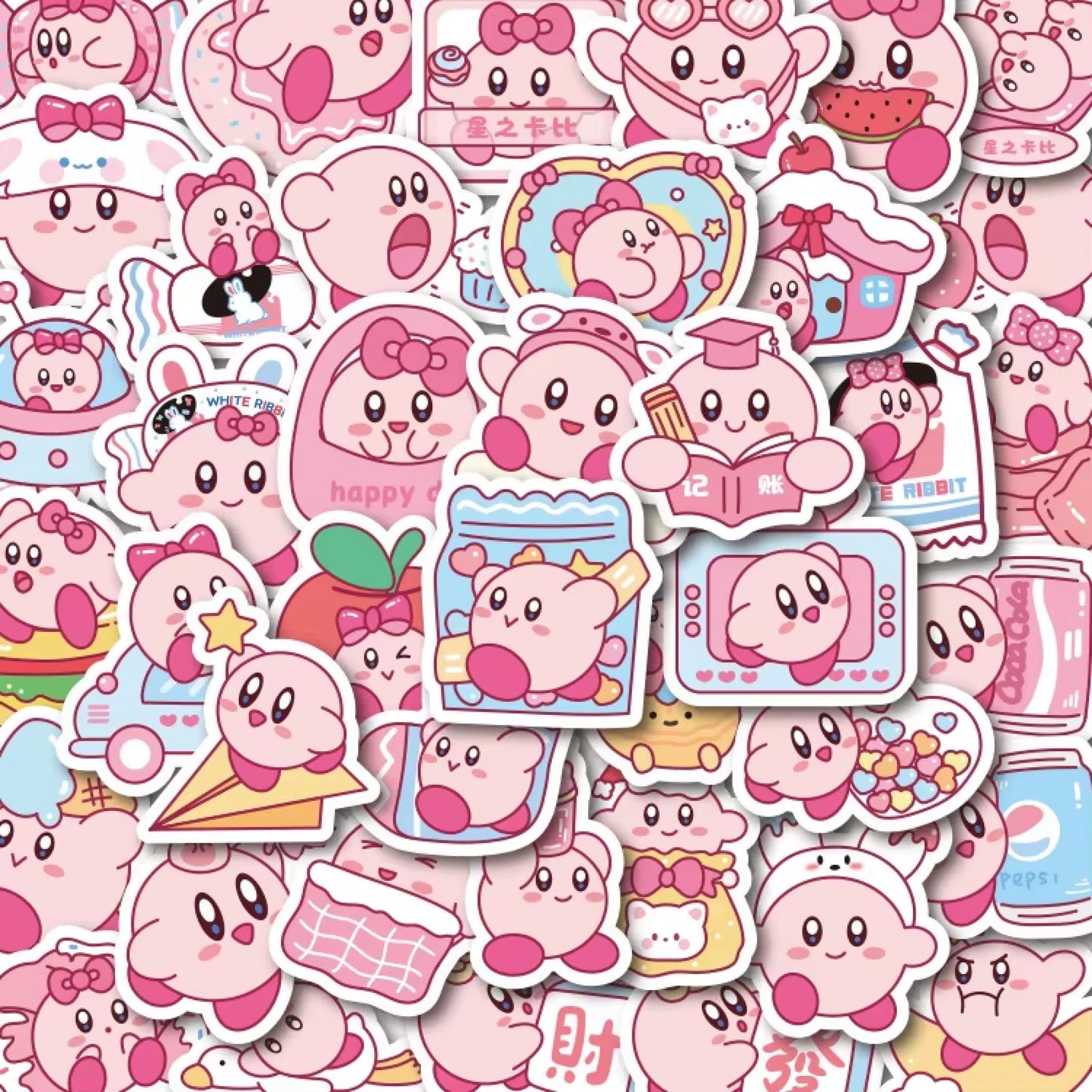 Lot de 20 stickers Kirby