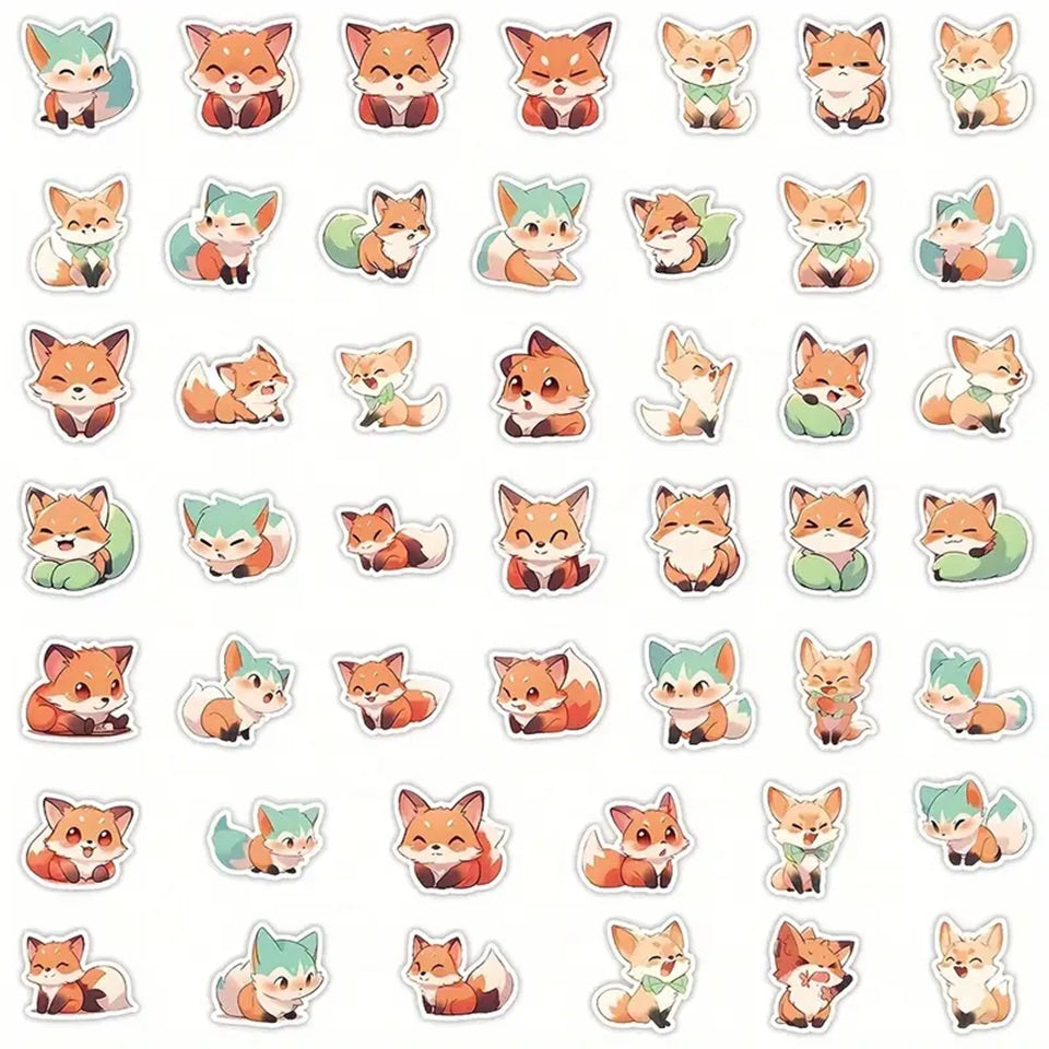 des stickers en forme de renards hyper mignons. En mode chibi, ils ont des poses, des expressions différentes mais toujours adorales. Idéal pour le scrapbooking