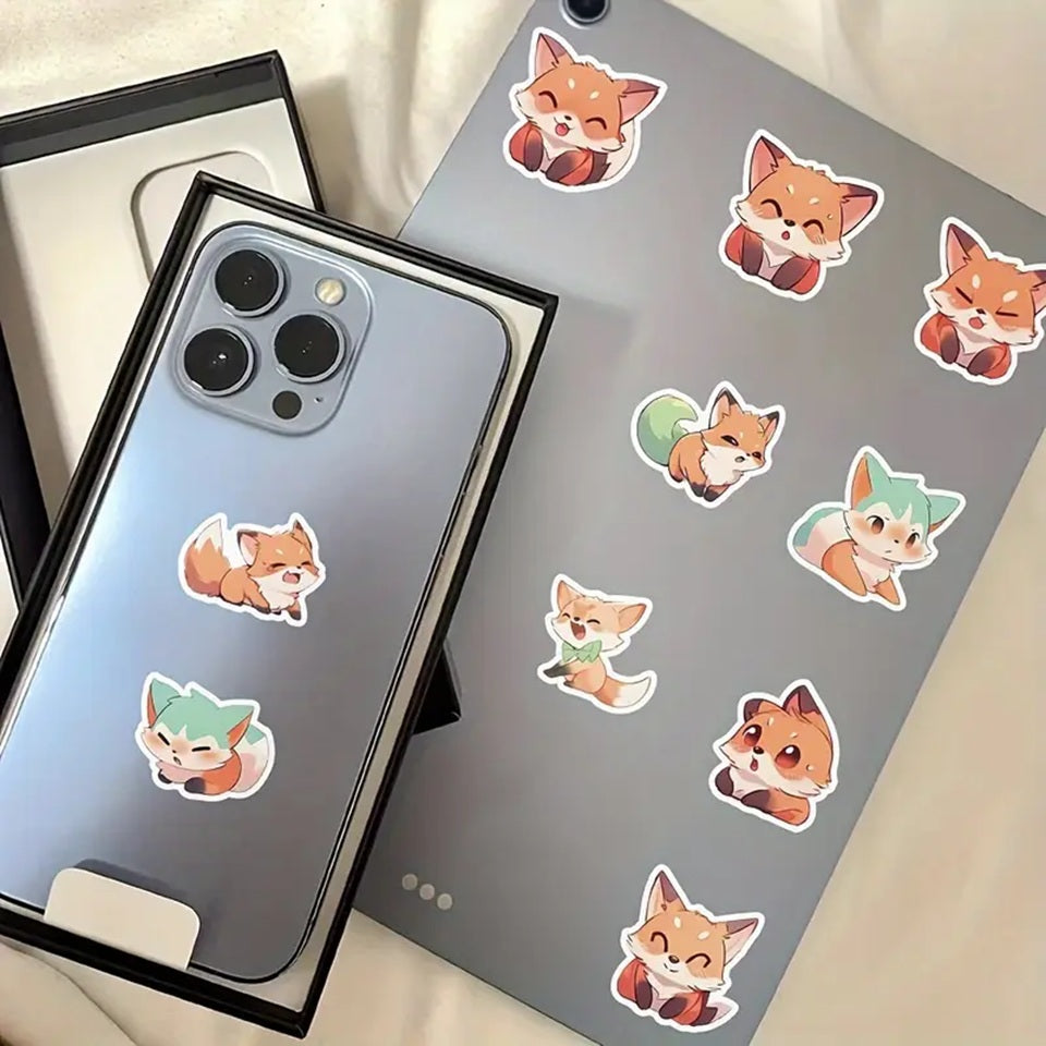 des stickers en forme de renards hyper mignons. En mode chibi, ils ont des poses, des expressions différentes mais toujours adorales. Idéal pour le scrapbooking