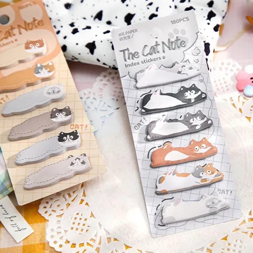 Des sticky notes tout mignon en forme de chats allongés ou jouant avec des pelotes de laine. Ils sont pratiques et utiles pour marquer vos pages préférées, vos notes importantes tout en ajoutant une touche fun et mignonne.