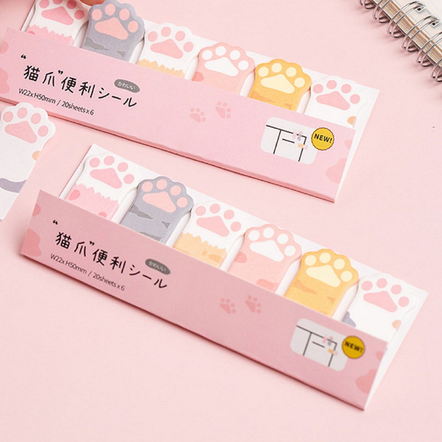 Sticky notes pattounes de chat