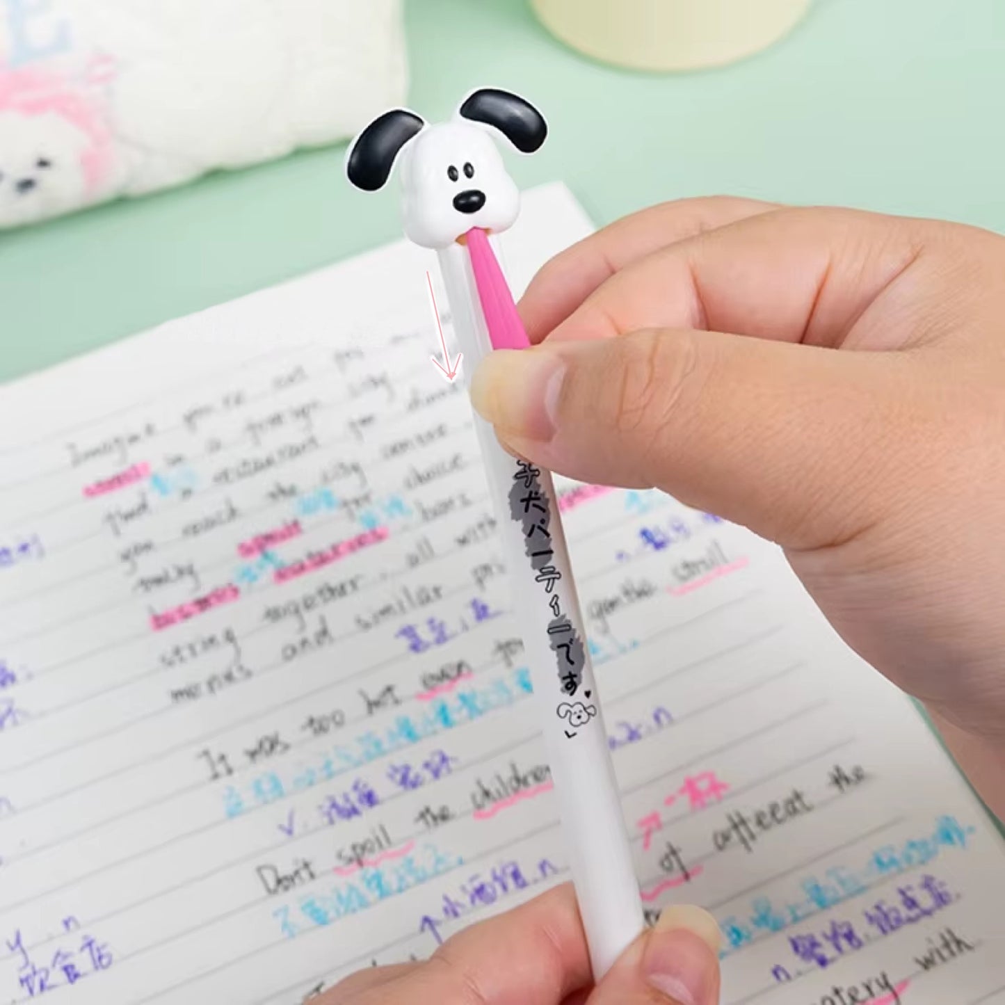 Stylo langue de chien