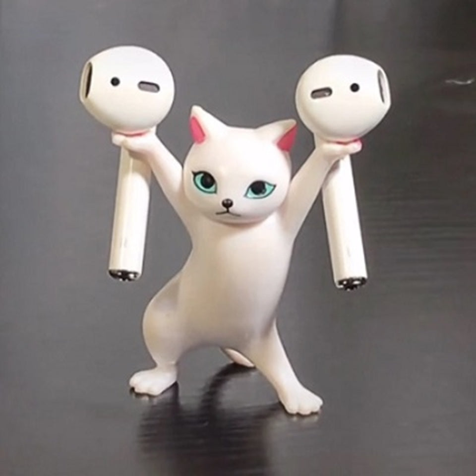 des supports amusants et mignons en forme de chat de plusieurs couleurs. Leurs bras levés vous permet d'y déposer écouteurs, bijoux et tout autre petits objets. Stylé comme élément de décoration.