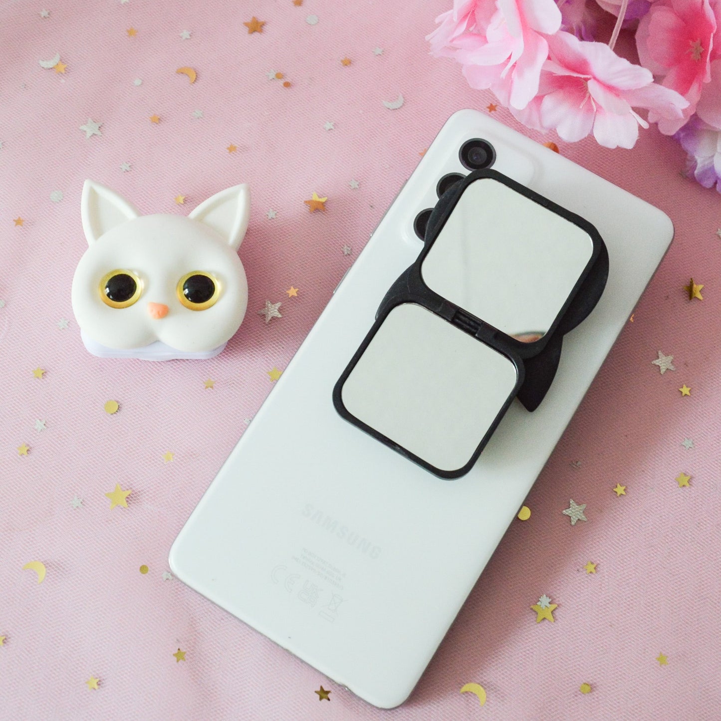 Support grip smartphone chat avec miroir
