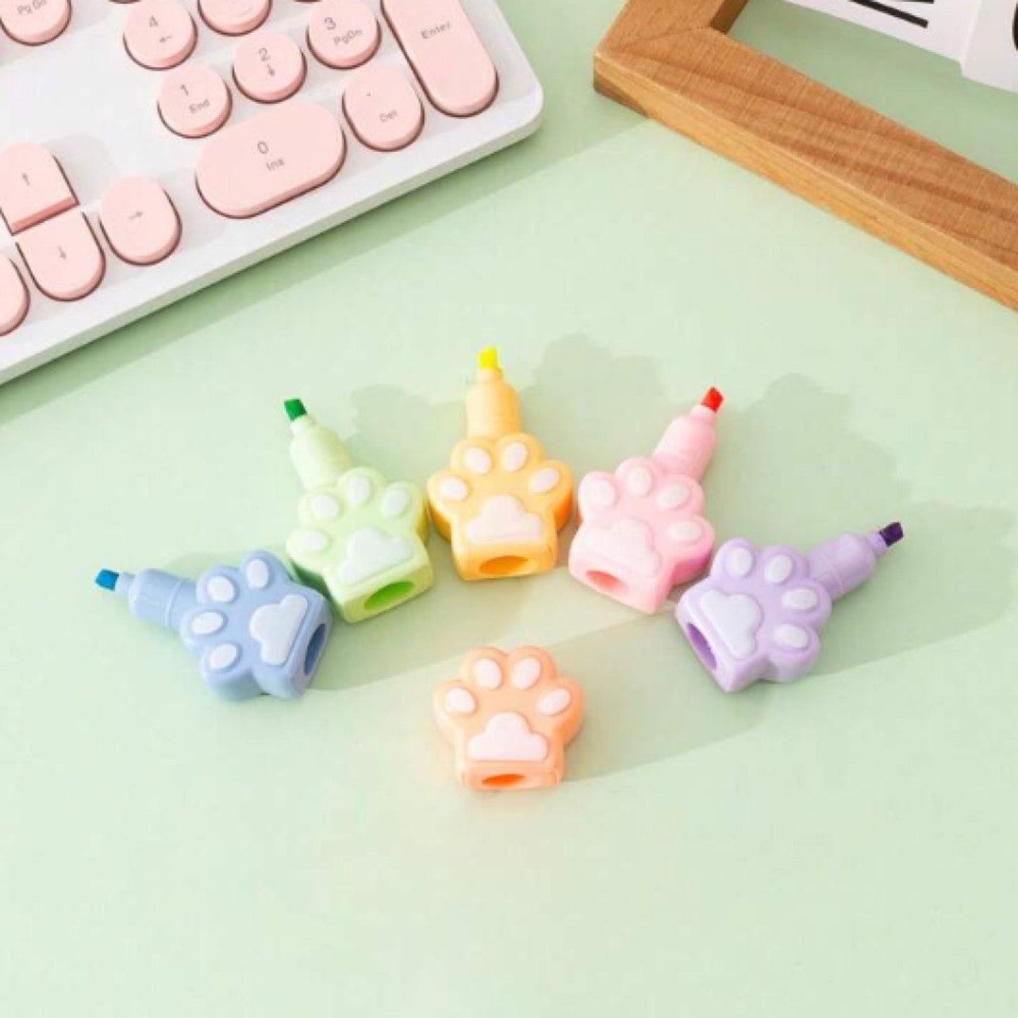Surligneurs empilables pattes de chat