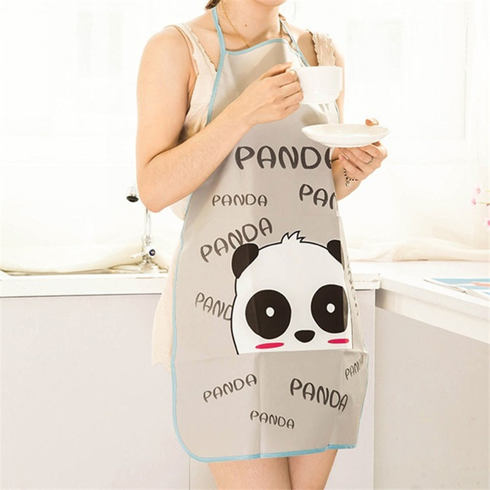 un tablier pour la cuisine au design de panda hyper mignon et kawaii. Tissu facile à laver.