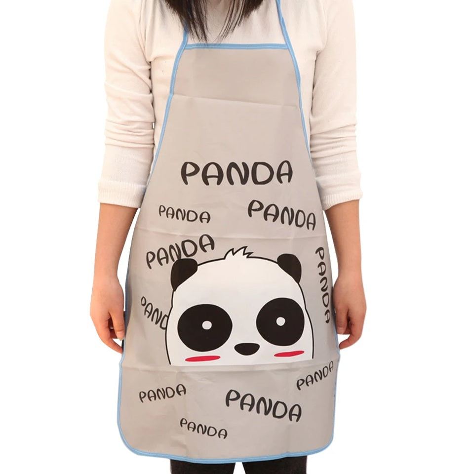un tablier pour la cuisine au design de panda hyper mignon et kawaii. Tissu facile à laver.