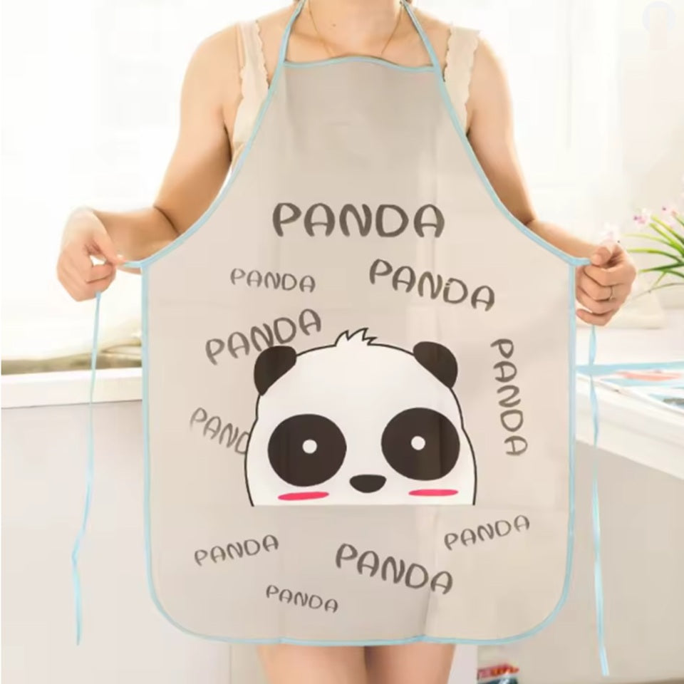 un tablier pour la cuisine au design de panda hyper mignon et kawaii. Tissu facile à laver.
