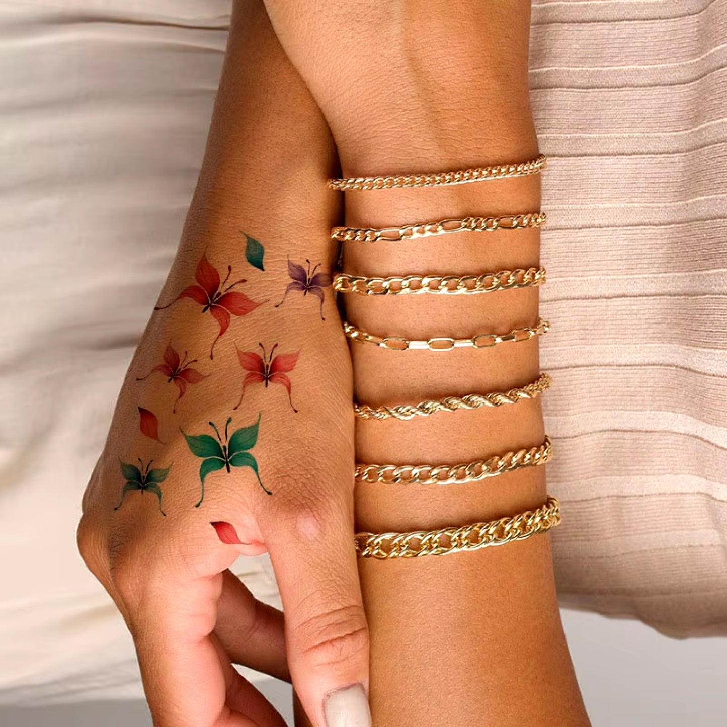 Tatouage éphémère papillons