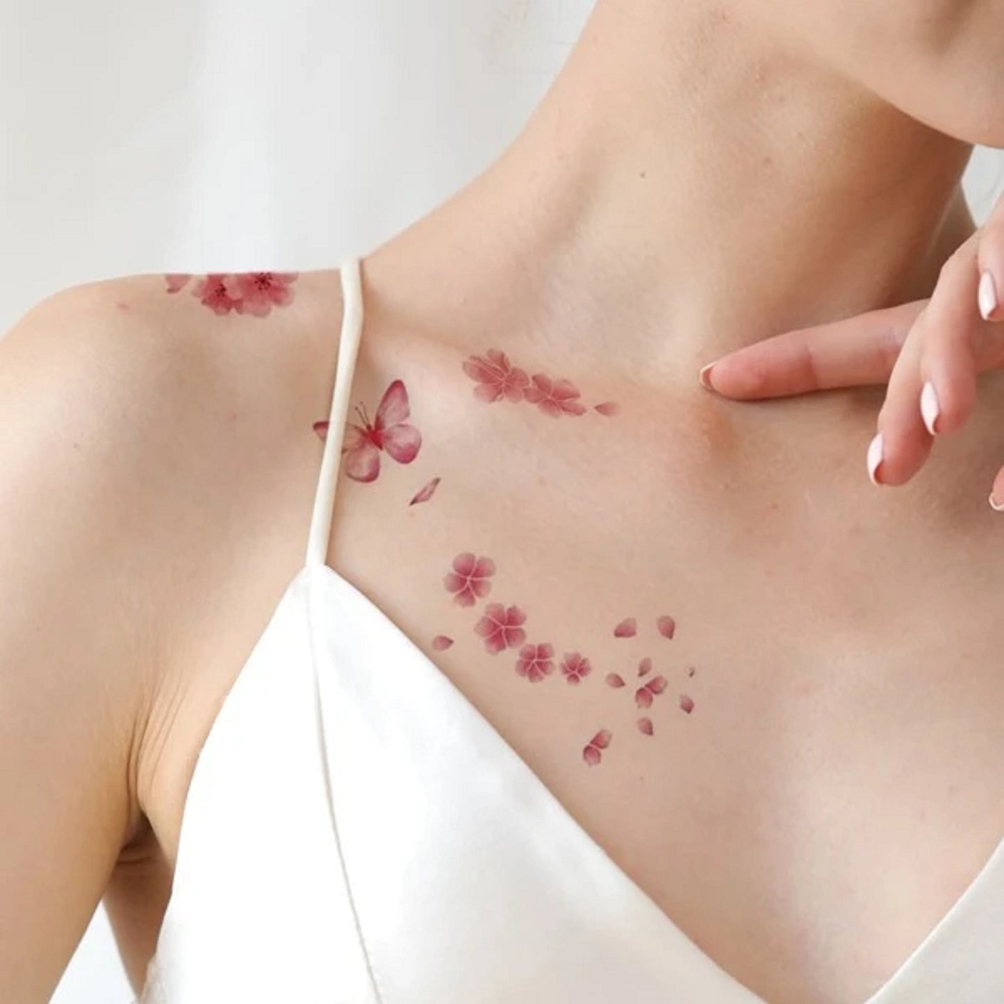 Tatouage éphémère fleurs de sakura