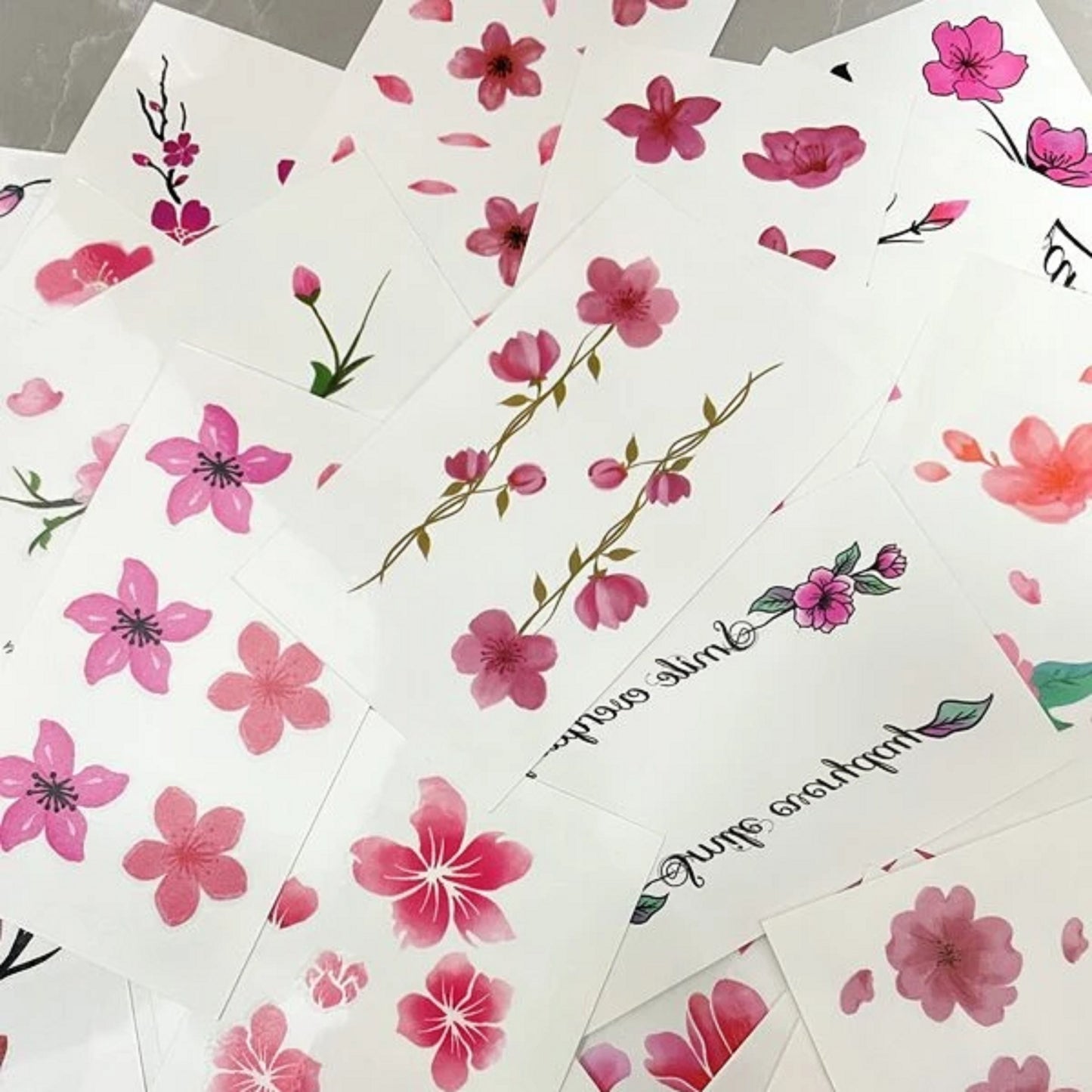 Tatouage éphémère fleurs de sakura