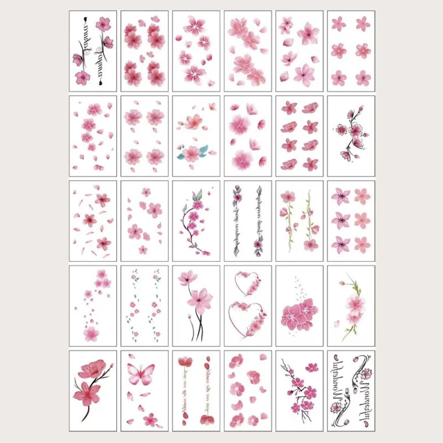 Tatouage éphémère fleurs de sakura