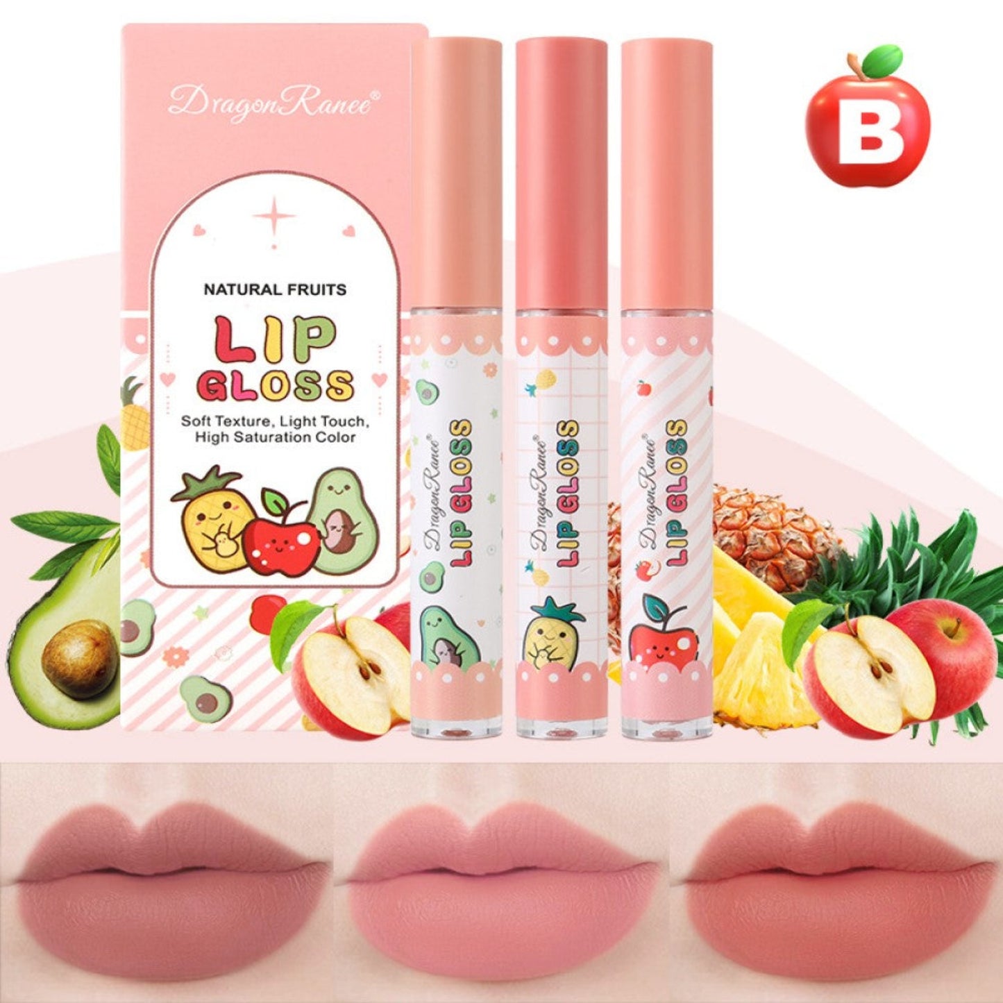 Trio de rouge à lèvres fruités