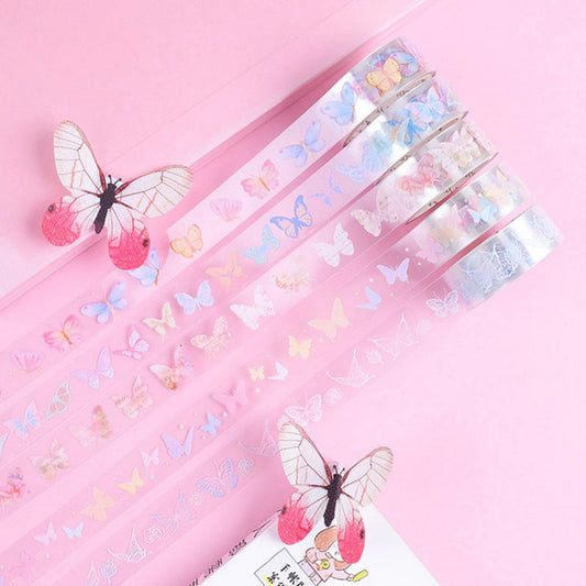 Washi tape transparent motif papillons