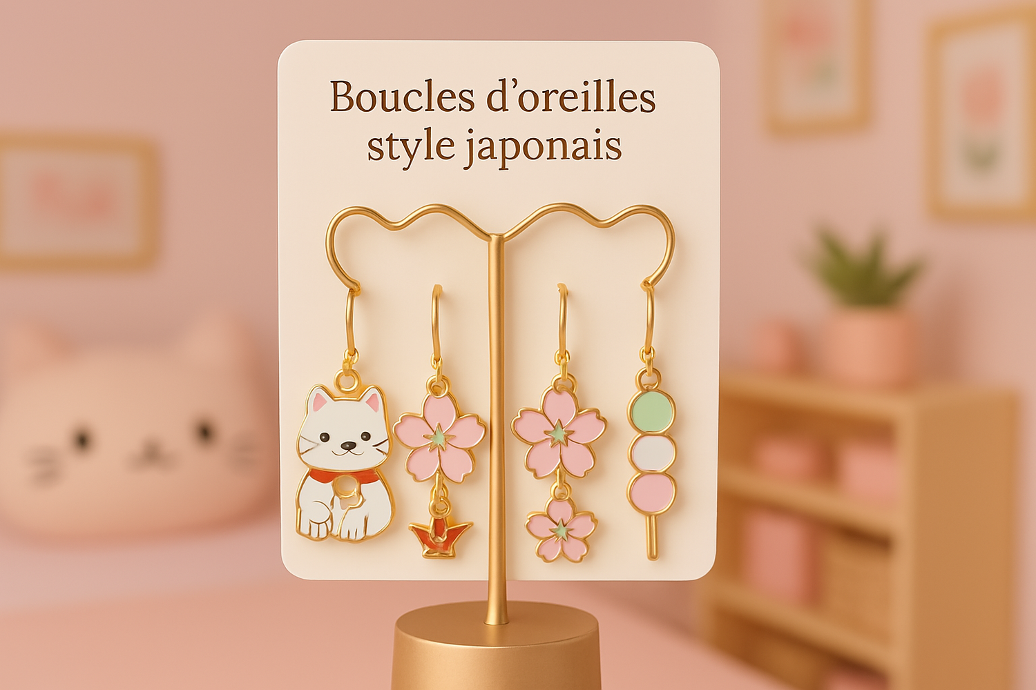 Boucles d’oreilles kawaii – Bijoux fantaisie mignons et originaux