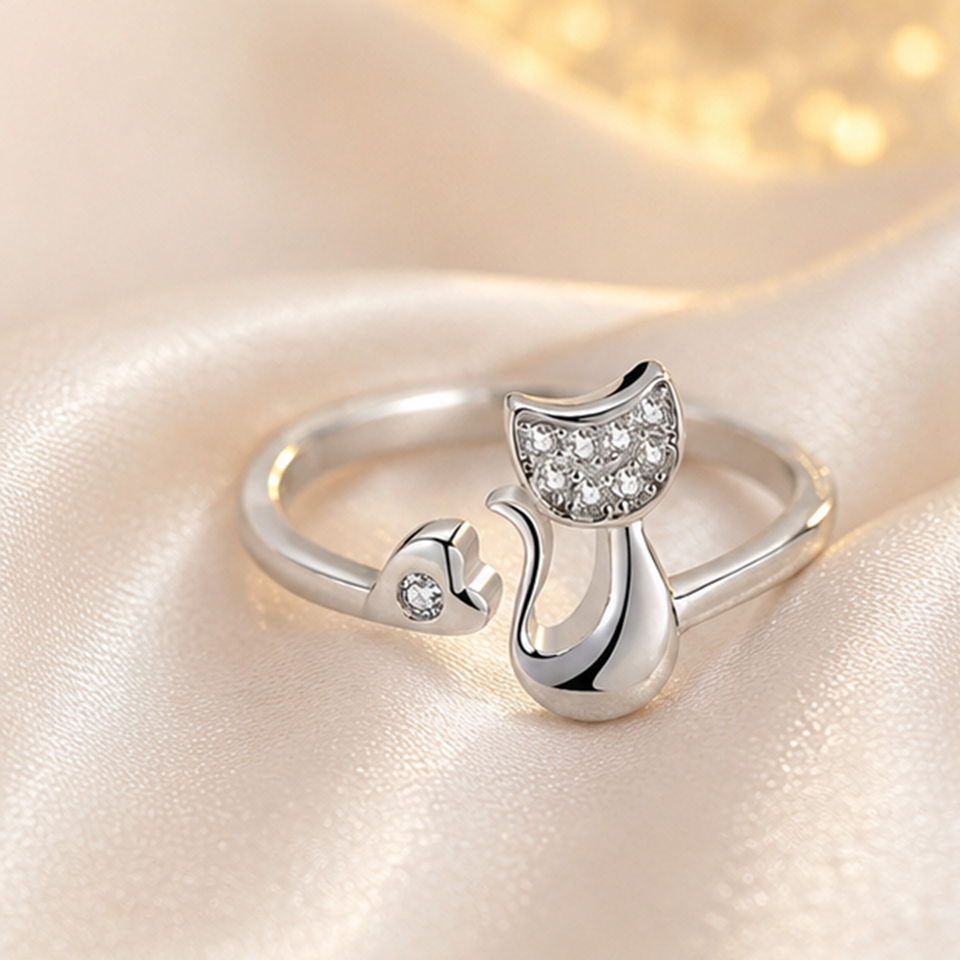 Bague petit chat