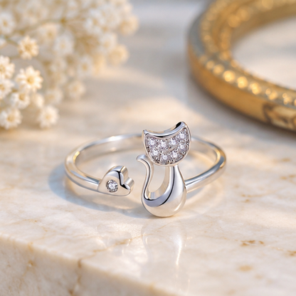 Bague petit chat