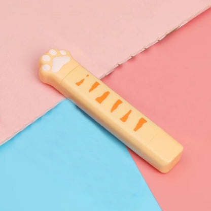 Blanco ruban+colle patte de chat