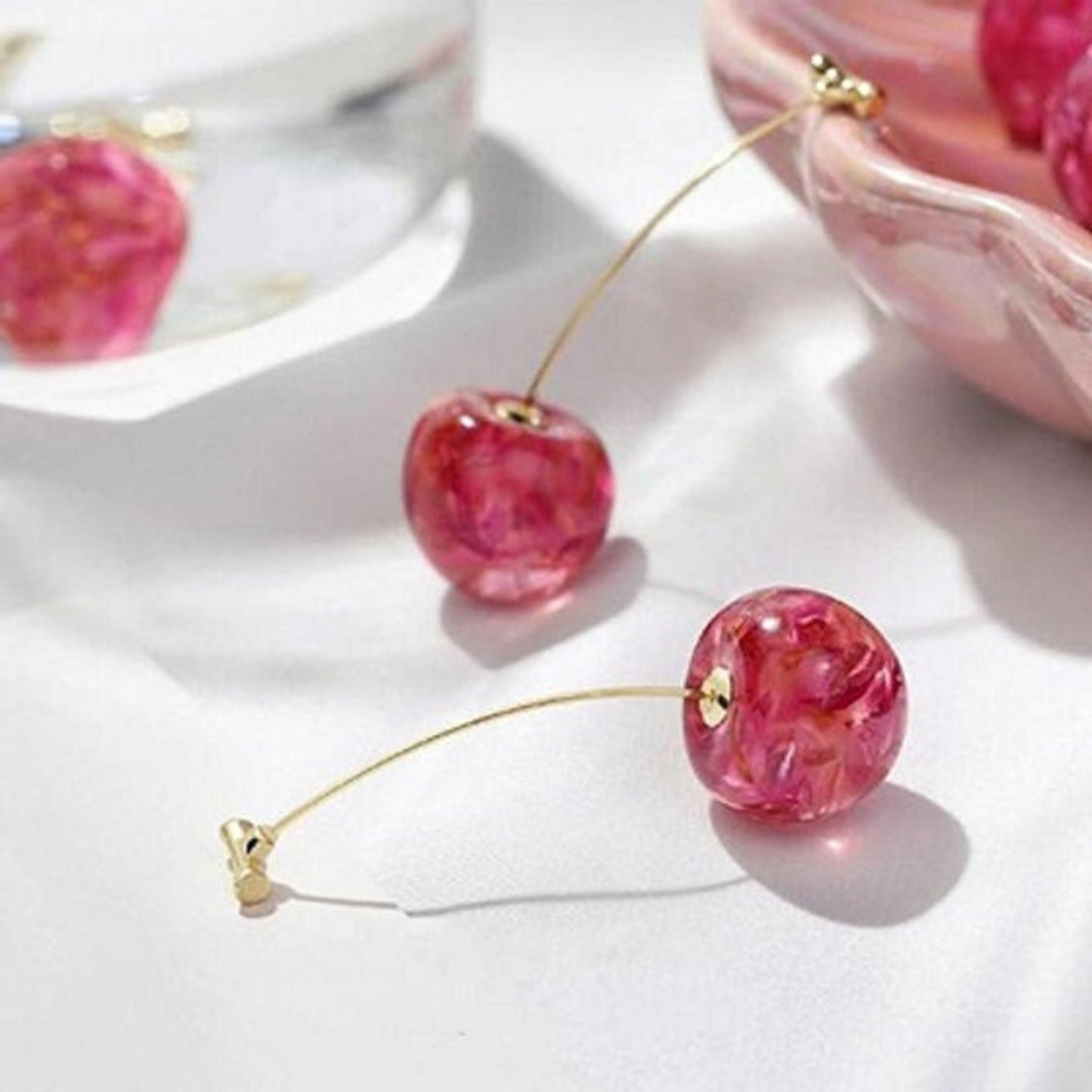 Boucles d'oreilles cerises