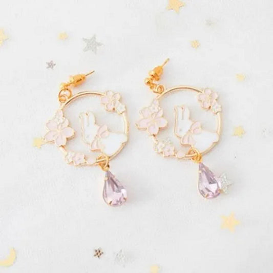 Boucles d'oreilles usagi sakura