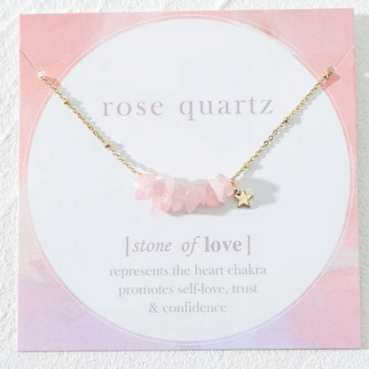 Collier quartz rose