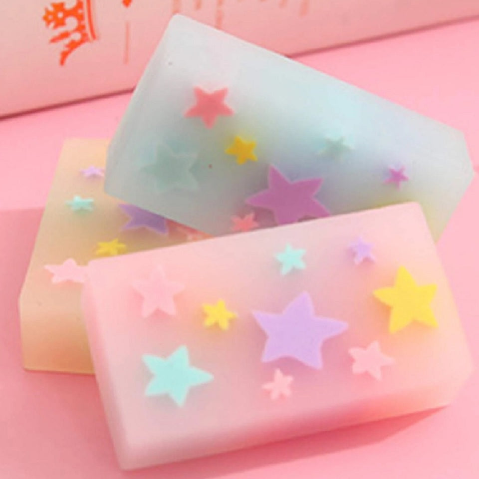 Gomme colorée étoiles