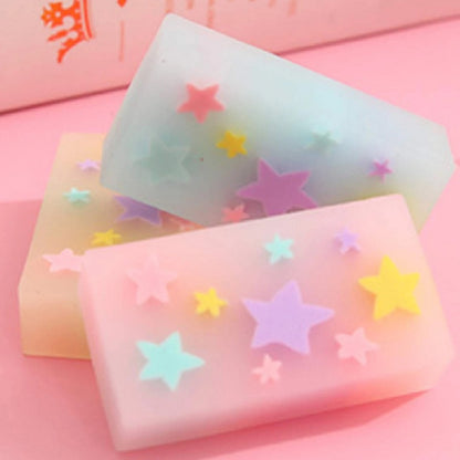 Gomme colorée étoiles